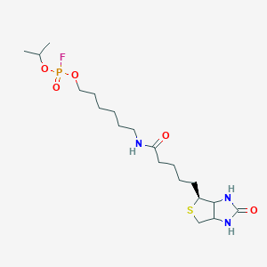 molecular formula C19H35FN3O5PS B1139984 6-N-生物素氨基己基异丙基氟代磷酸酯，半水合物 CAS No. 353754-93-5