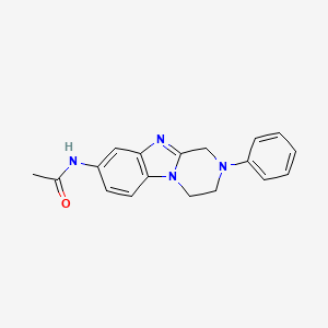 molecular formula C18H18N4O B11399842 N-(2-phenyl-1,2,3,4-tetrahydropyrazino[1,2-a]benzimidazol-8-yl)acetamide 