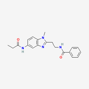 N-{2-[1-methyl-5-(propanoylamino)-1H-benzimidazol-2-yl]ethyl}benzamide