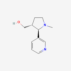 molecular formula C₁₁H₁₆N₂O B1139985 [(2R,3R)-1-METHYL-2-(PYRIDIN-3-YL)PYRROLIDIN-3-YL]METHANOL CAS No. 71771-91-0