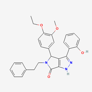 4-(4-ethoxy-3-methoxyphenyl)-3-(2-hydroxyphenyl)-5-(2-phenylethyl)-4,5-dihydropyrrolo[3,4-c]pyrazol-6(1H)-one