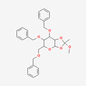 molecular formula C₃₀H₃₄O₇ B1139990 3,4,6-Tri-O-benzyl-alpha-D-galactopyranose 1,2-(Methyl Orthoacetate) CAS No. 68779-52-2