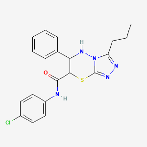 N-(4-chlorophenyl)-6-phenyl-3-propyl-6,7-dihydro-5H-[1,2,4]triazolo[3,4-b][1,3,4]thiadiazine-7-carboxamide