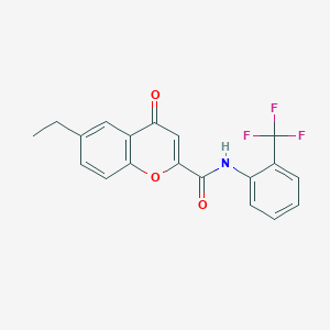 6-ethyl-4-oxo-N-[2-(trifluoromethyl)phenyl]-4H-chromene-2-carboxamide