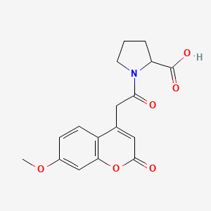 molecular formula C₁₇H₁₇NO₆ B1139993 7-甲氧基香豆素-4-乙酰-L-脯氨酸 CAS No. 359436-90-1