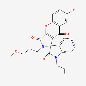 7-fluoro-2-(3-methoxypropyl)-1'-propyl-2H-spiro[chromeno[2,3-c]pyrrole-1,3'-indole]-2',3,9(1'H)-trione