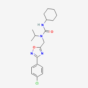 1-{[3-(4-Chlorophenyl)-1,2,4-oxadiazol-5-yl]methyl}-3-cyclohexyl-1-propan-2-ylurea