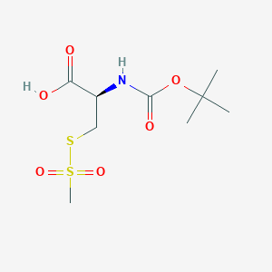 molecular formula C₉H₁₇NO₆S₂ B1139996 N-Boc-L-半胱氨酸甲硫酸甲酯 CAS No. 1043867-42-0