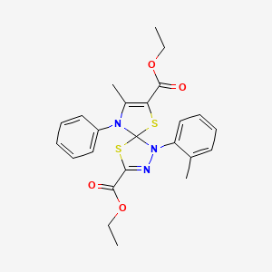 Diethyl 8-methyl-1-(2-methylphenyl)-9-phenyl-4,6-dithia-1,2,9-triazaspiro[4.4]nona-2,7-diene-3,7-dicarboxylate