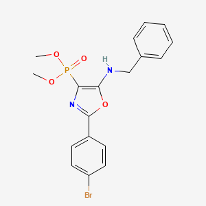 molecular formula C18H18BrN2O4P B11399988 Dimethyl [5-(benzylamino)-2-(4-bromophenyl)-1,3-oxazol-4-yl]phosphonate 