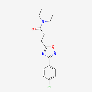 3-[3-(4-chlorophenyl)-1,2,4-oxadiazol-5-yl]-N,N-diethylpropanamide