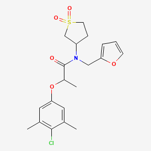 2-(4-chloro-3,5-dimethylphenoxy)-N-(1,1-dioxidotetrahydrothiophen-3-yl)-N-(furan-2-ylmethyl)propanamide