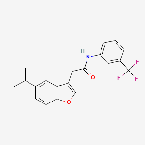 2-[5-(propan-2-yl)-1-benzofuran-3-yl]-N-[3-(trifluoromethyl)phenyl]acetamide