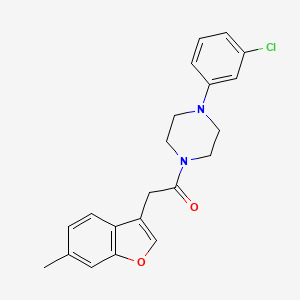 1-[4-(3-Chlorophenyl)piperazin-1-yl]-2-(6-methyl-1-benzofuran-3-yl)ethanone