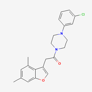 1-(3-Chlorophenyl)-4-[(4,6-dimethyl-1-benzofuran-3-yl)acetyl]piperazine