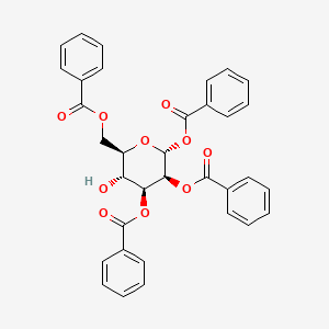 molecular formula C₃₄H₂₈O₁₀ B1140003 1,2,3,6-四-O-苯甲酰-α-D-甘露呋喃糖 CAS No. 56994-11-7