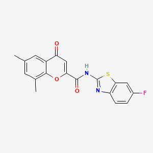 N-(6-fluoro-1,3-benzothiazol-2-yl)-6,8-dimethyl-4-oxo-4H-chromene-2-carboxamide