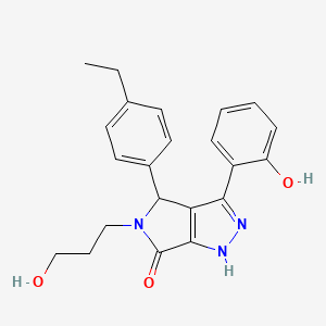 4-(4-ethylphenyl)-3-(2-hydroxyphenyl)-5-(3-hydroxypropyl)-4,5-dihydropyrrolo[3,4-c]pyrazol-6(1H)-one