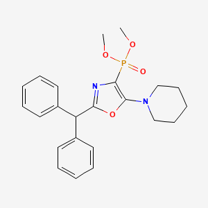 molecular formula C23H27N2O4P B11400105 Dimethyl [2-(diphenylmethyl)-5-(piperidin-1-yl)-1,3-oxazol-4-yl]phosphonate 