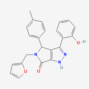 molecular formula C23H19N3O3 B11400118 5-(furan-2-ylmethyl)-3-(2-hydroxyphenyl)-4-(4-methylphenyl)-4,5-dihydropyrrolo[3,4-c]pyrazol-6(1H)-one 