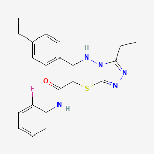 3-ethyl-6-(4-ethylphenyl)-N-(2-fluorophenyl)-6,7-dihydro-5H-[1,2,4]triazolo[3,4-b][1,3,4]thiadiazine-7-carboxamide