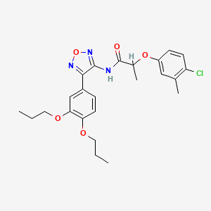 2-(4-chloro-3-methylphenoxy)-N-[4-(3,4-dipropoxyphenyl)-1,2,5-oxadiazol-3-yl]propanamide