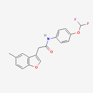 N-[4-(difluoromethoxy)phenyl]-2-(5-methyl-1-benzofuran-3-yl)acetamide