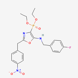 Diethyl (5-{[(4-fluorophenyl)methyl]amino}-2-[(4-nitrophenyl)methyl]-1,3-oxazol-4-YL)phosphonate