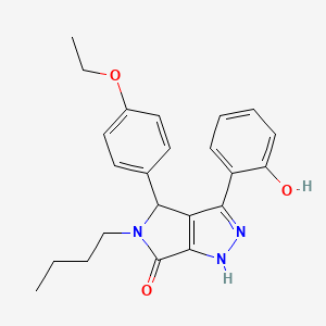 molecular formula C23H25N3O3 B11400187 5-butyl-4-(4-ethoxyphenyl)-3-(2-hydroxyphenyl)-4,5-dihydropyrrolo[3,4-c]pyrazol-6(1H)-one 