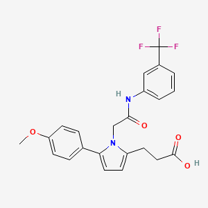 3-[5-(4-methoxyphenyl)-1-(2-oxo-2-{[3-(trifluoromethyl)phenyl]amino}ethyl)-1H-pyrrol-2-yl]propanoic acid