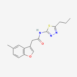 2-(5-methyl-1-benzofuran-3-yl)-N-(5-propyl-1,3,4-thiadiazol-2-yl)acetamide