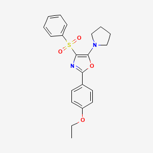 2-(4-Ethoxyphenyl)-4-(phenylsulfonyl)-5-(pyrrolidin-1-yl)-1,3-oxazole