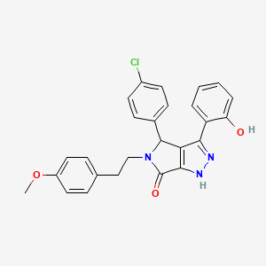 4-(4-chlorophenyl)-3-(2-hydroxyphenyl)-5-[2-(4-methoxyphenyl)ethyl]-4,5-dihydropyrrolo[3,4-c]pyrazol-6(2H)-one