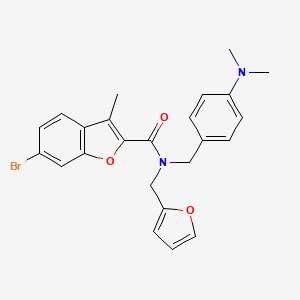 6-bromo-N-[4-(dimethylamino)benzyl]-N-(furan-2-ylmethyl)-3-methyl-1-benzofuran-2-carboxamide