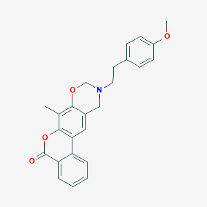 10-(4-methoxyphenethyl)-7-methyl-10,11-dihydrobenzo[3,4]chromeno[6,7-e][1,3]oxazin-5(9H)-one