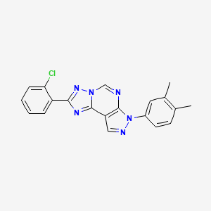 molecular formula C20H15ClN6 B11400290 2-(2-chlorophenyl)-7-(3,4-dimethylphenyl)-7H-pyrazolo[4,3-e][1,2,4]triazolo[1,5-c]pyrimidine 