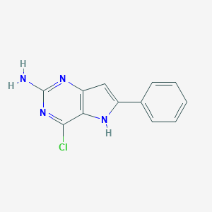 molecular formula C12H9ClN4 B114003 4-Chloro-6-phenyl-5H-pyrrolo[3,2-d]pyrimidin-2-amine CAS No. 1253789-10-4