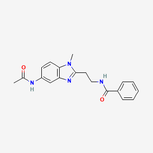 molecular formula C19H20N4O2 B11400334 N-{2-[5-(acetylamino)-1-methyl-1H-benzimidazol-2-yl]ethyl}benzamide 