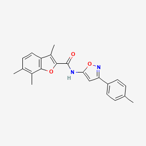 3,6,7-trimethyl-N-[3-(4-methylphenyl)-1,2-oxazol-5-yl]-1-benzofuran-2-carboxamide