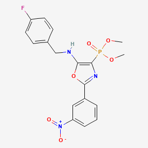 Dimethyl (5-{[(4-fluorophenyl)methyl]amino}-2-(3-nitrophenyl)-1,3-oxazol-4-YL)phosphonate