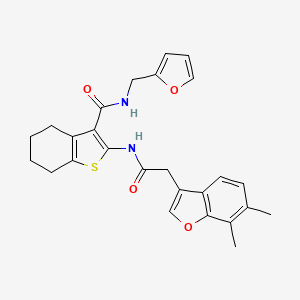 2-{[(6,7-dimethyl-1-benzofuran-3-yl)acetyl]amino}-N-(furan-2-ylmethyl)-4,5,6,7-tetrahydro-1-benzothiophene-3-carboxamide