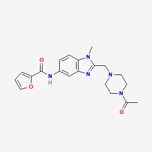 N-{2-[(4-acetylpiperazin-1-yl)methyl]-1-methyl-1H-benzimidazol-5-yl}furan-2-carboxamide