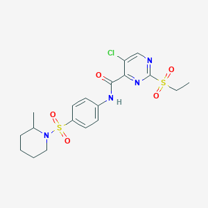 5-chloro-2-(ethylsulfonyl)-N-{4-[(2-methylpiperidin-1-yl)sulfonyl]phenyl}pyrimidine-4-carboxamide