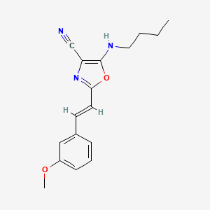 molecular formula C17H19N3O2 B11400396 5-(butylamino)-2-[(E)-2-(3-methoxyphenyl)ethenyl]-1,3-oxazole-4-carbonitrile 