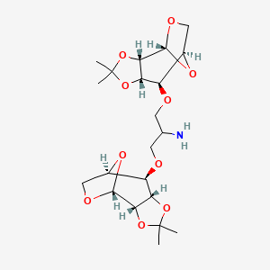 molecular formula C₂₁H₃₃NO₁₀ B1140040 2-氨基-1,3-双(1,6-二氢-2,3-O-异丙基-β-D-甘露呋喃糖-4-O-基)-丙烷 CAS No. 95245-29-7