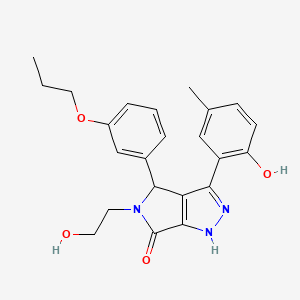 5-(2-hydroxyethyl)-3-(2-hydroxy-5-methylphenyl)-4-(3-propoxyphenyl)-4,5-dihydropyrrolo[3,4-c]pyrazol-6(1H)-one