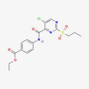 Ethyl 4-({[5-chloro-2-(propylsulfonyl)pyrimidin-4-yl]carbonyl}amino)benzoate