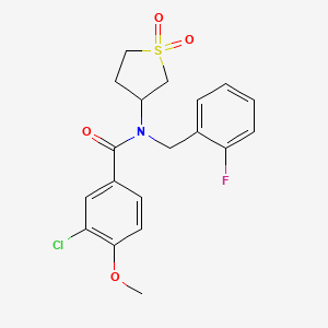 3-chloro-N-(1,1-dioxidotetrahydrothiophen-3-yl)-N-(2-fluorobenzyl)-4-methoxybenzamide