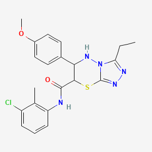 N-(3-chloro-2-methylphenyl)-3-ethyl-6-(4-methoxyphenyl)-6,7-dihydro-5H-[1,2,4]triazolo[3,4-b][1,3,4]thiadiazine-7-carboxamide