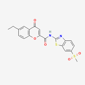 6-ethyl-N-[6-(methylsulfonyl)-1,3-benzothiazol-2-yl]-4-oxo-4H-chromene-2-carboxamide